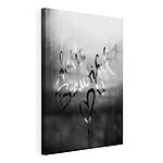 Canvas Schilderijen Boodschap op gestoomd glas met hart