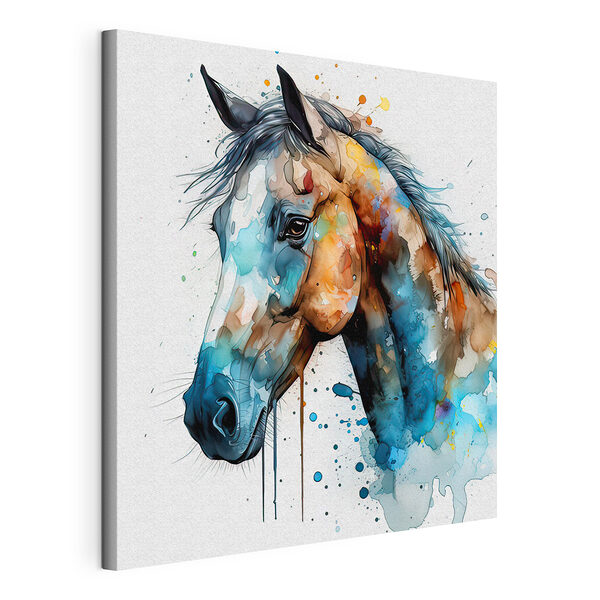 Schilderij van een paard Canvas Schilderijen Schilderij van een paard