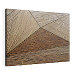 Canvas Schilderijen Geometrisch houten patroon met lijnen