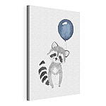 Canvas Schilderijen Wasbeer met ballon