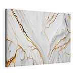 Canvas Schilderijen Elegant marmer met amberkleurige accenten