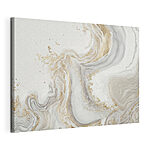 Canvas Schilderijen Elegante marmeren werveling met spetters