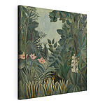 Canvas Schilderijen Weelderige jungle met verborgen wezens