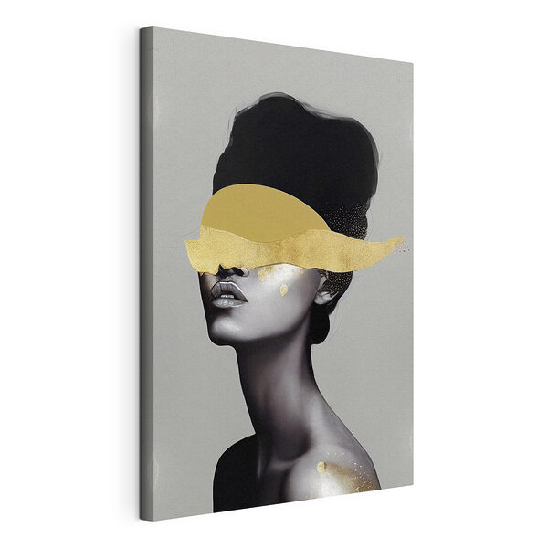 Canvas Schilderijen Elegantie gehuld in glinsterend mysterie