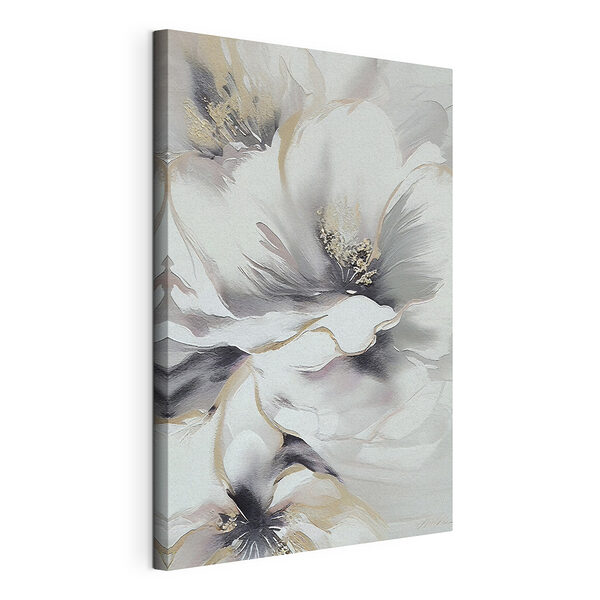 Canvas Schilderijen Elegante bloemenabstractie in zachte tinten