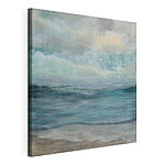 Canvas Schilderijen Mistige zee onder bewolkte hemel