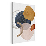 Canvas Schilderijen Abstracte vormen met glitteraccenten