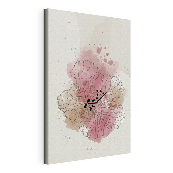 Tekening van een bloem Canvas Schilderijen Tekening van een bloem