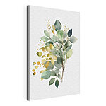Canvas Schilderijen Aquarel van een tak met bladeren
