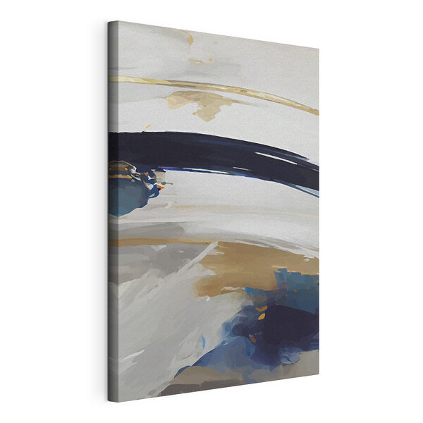 Abstracte penseelstreken met blauwe accenten Canvas Schilderijen Abstracte penseelstreken met blauwe accenten