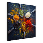 Canvas Schilderijen Lepel zwarte peper
