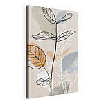 Canvas Schilderijen Abstracte botanische kunst met zachte kleuren