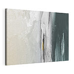 Canvas Schilderijen Abstracte penseelstreken in wit en groenblauw