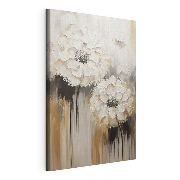 Canvas Schilderijen Schilderij van witte bloemen