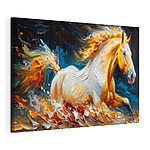 Canvas Schilderijen Schilderij van een paard
