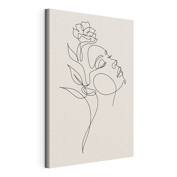 Tekening van het gezicht van een vrouw Canvas Schilderijen Tekening van het gezicht van een vrouw