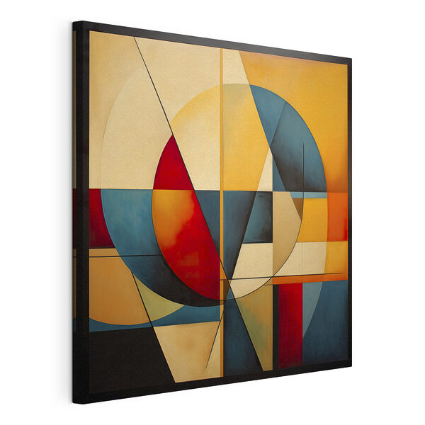 Canvas Schilderijen Schilderen van een cirkel en een cirkel