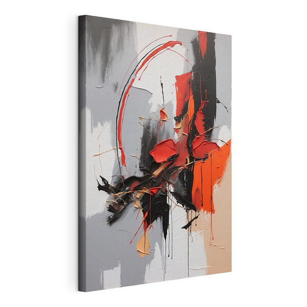 Abstracte expressie met krachtige penseelstreken Canvas Schilderijen Abstracte expressie met krachtige penseelstreken