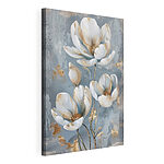 Canvas Schilderijen Elegante bloemen in rustige kleuren