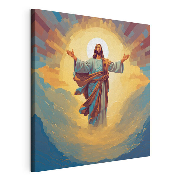 Canvas Schilderijen Man met lang haar en baard