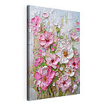 Canvas Schilderijen Kleurrijke bloemen in zachte pasteltinten