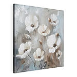 Canvas Schilderijen Delicate bloemen in zachte tinten
