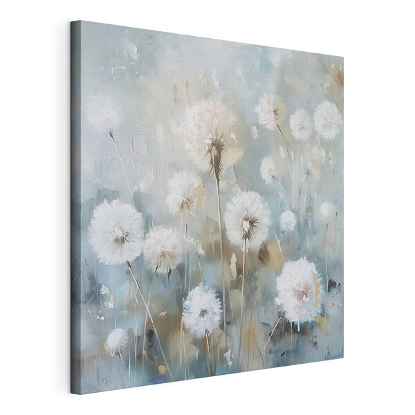 Canvas Schilderijen Schilderij van paardenbloemen