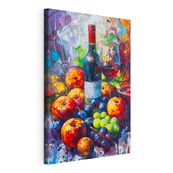 Schilderij van een appel Canvas Schilderijen Schilderij van een appel