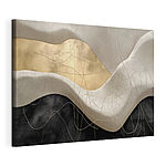 Canvas Schilderijen Abstracte golven met fijne lijnen