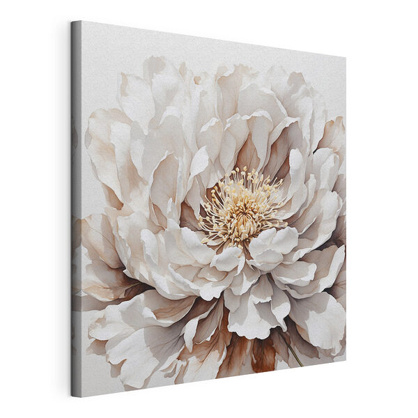 Canvas Schilderijen Elegante bloei in zachte, crèmekleurige tinten