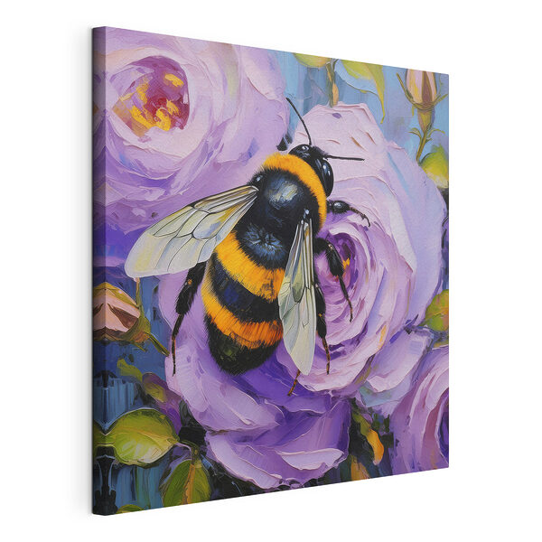Bij op een bloem Canvas Schilderijen Bij op een bloem
