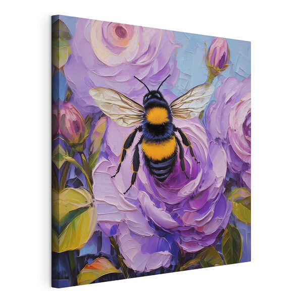 Bij op een bloem Canvas Schilderijen Bij op een bloem