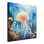 Canvas Schilderijen Schilderij van een kwal