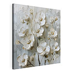 Canvas Schilderijen Schilderij van witte bloemen