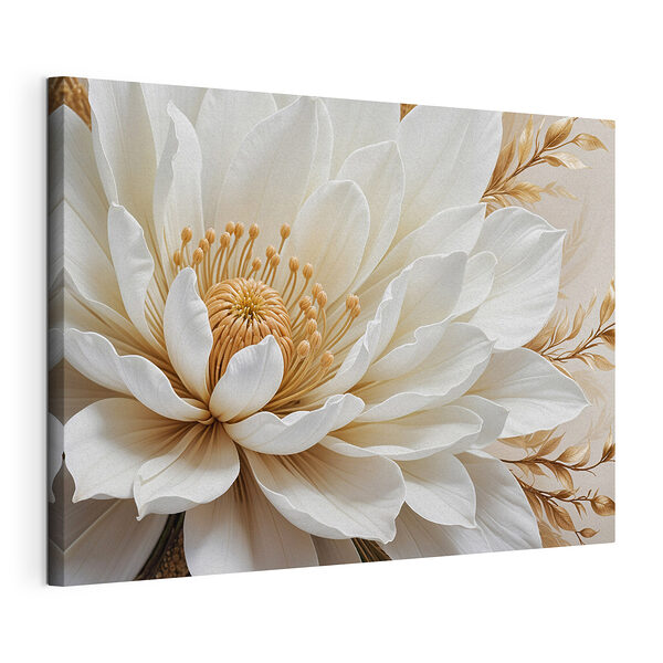 Elegante bloei in crèmewit Canvas Schilderijen Elegante bloei in crèmewit