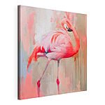Canvas Schilderijen Roze flamingo met lange poten