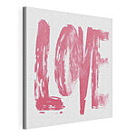 Canvas Schilderijen Roze geschilderd woord