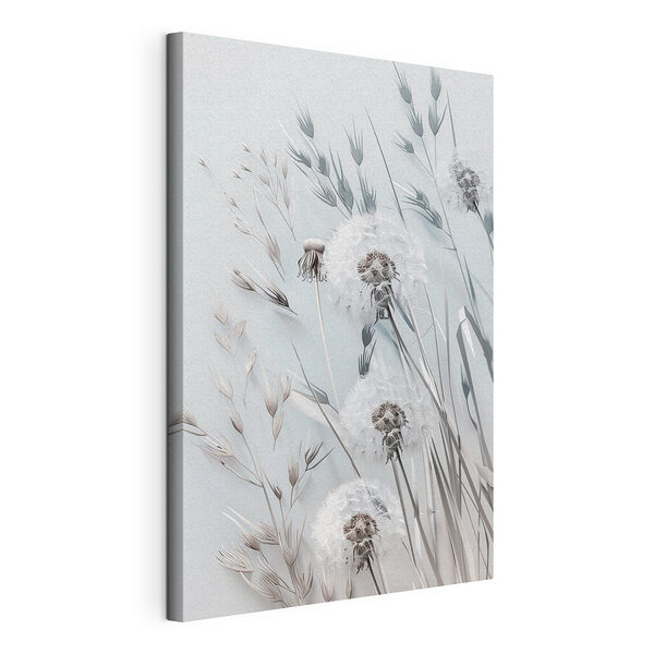Etherische paardenbloemen in monochrome tinten Canvas Schilderijen Etherische paardenbloemen in monochrome tinten