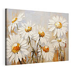 Canvas Schilderijen Schilderij van witte bloemen