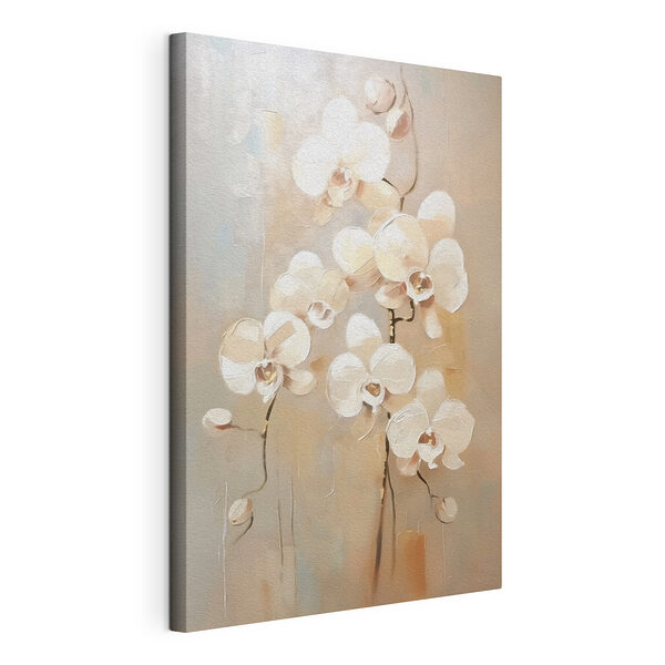 Canvas Schilderijen Schilderij van witte bloemen
