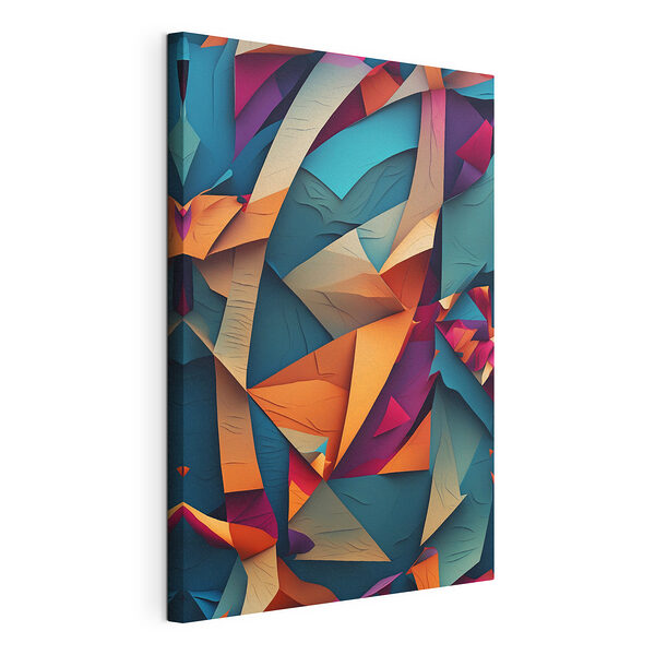 Canvas Schilderijen Kleurrijk uitgeknipt papier