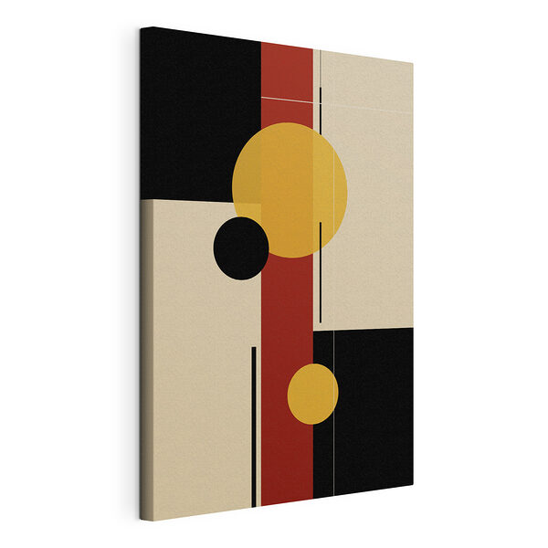 Canvas Schilderijen Kleurrijk kunstwerk met cirkels en lijnen