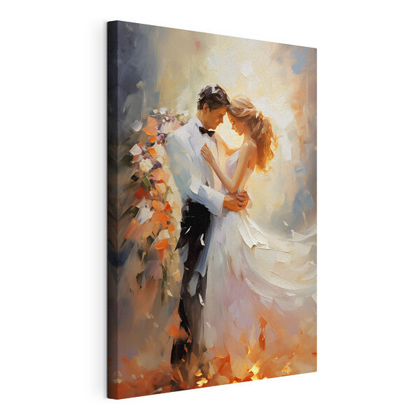 Schilderij van een dansende man en vrouw Canvas Schilderijen Schilderij van een dansende man en vrouw