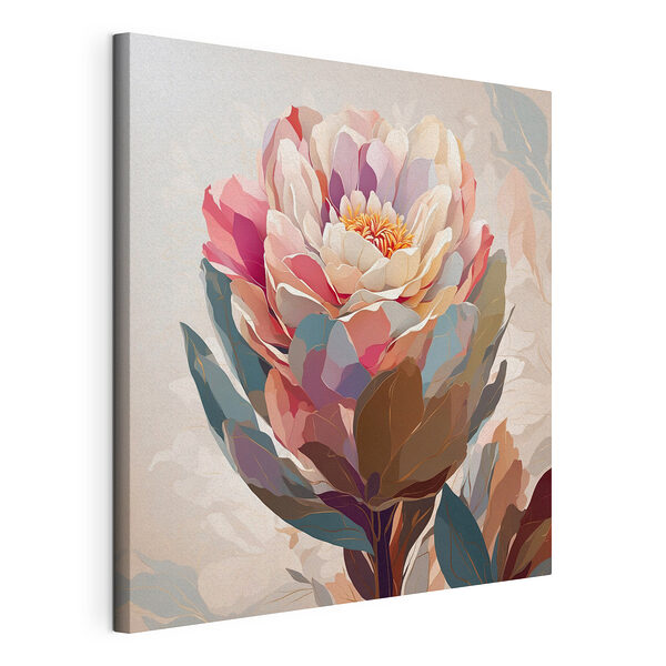 Canvas Schilderijen Bloei in serene pasteltinten