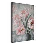 Canvas Schilderijen Roze tulpen in artistieke bloei