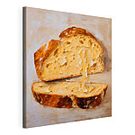 Canvas Schilderijen Stuk brood met gaten erin