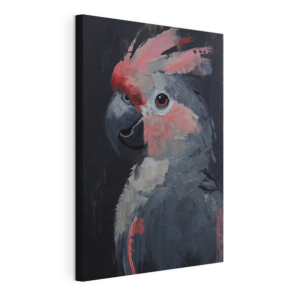 Papegaaienportret in penseelstreken Canvas Schilderijen Papegaaienportret in penseelstreken