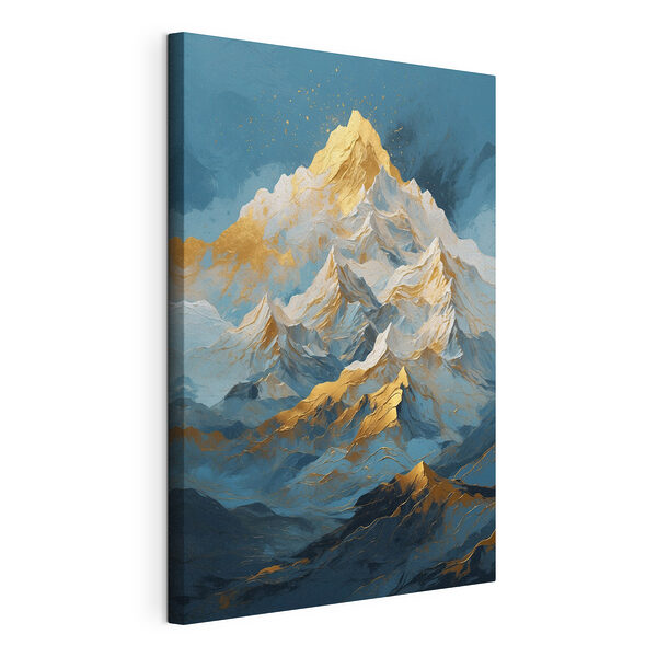 Toppen geborsteld met zonovergoten tinten Canvas Schilderijen Toppen geborsteld met zonovergoten tinten