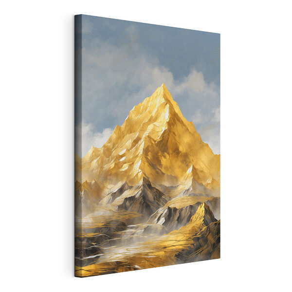 Canvas Schilderijen Berg met wolken in de lucht