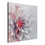 Canvas Schilderijen Witte en roze bloem